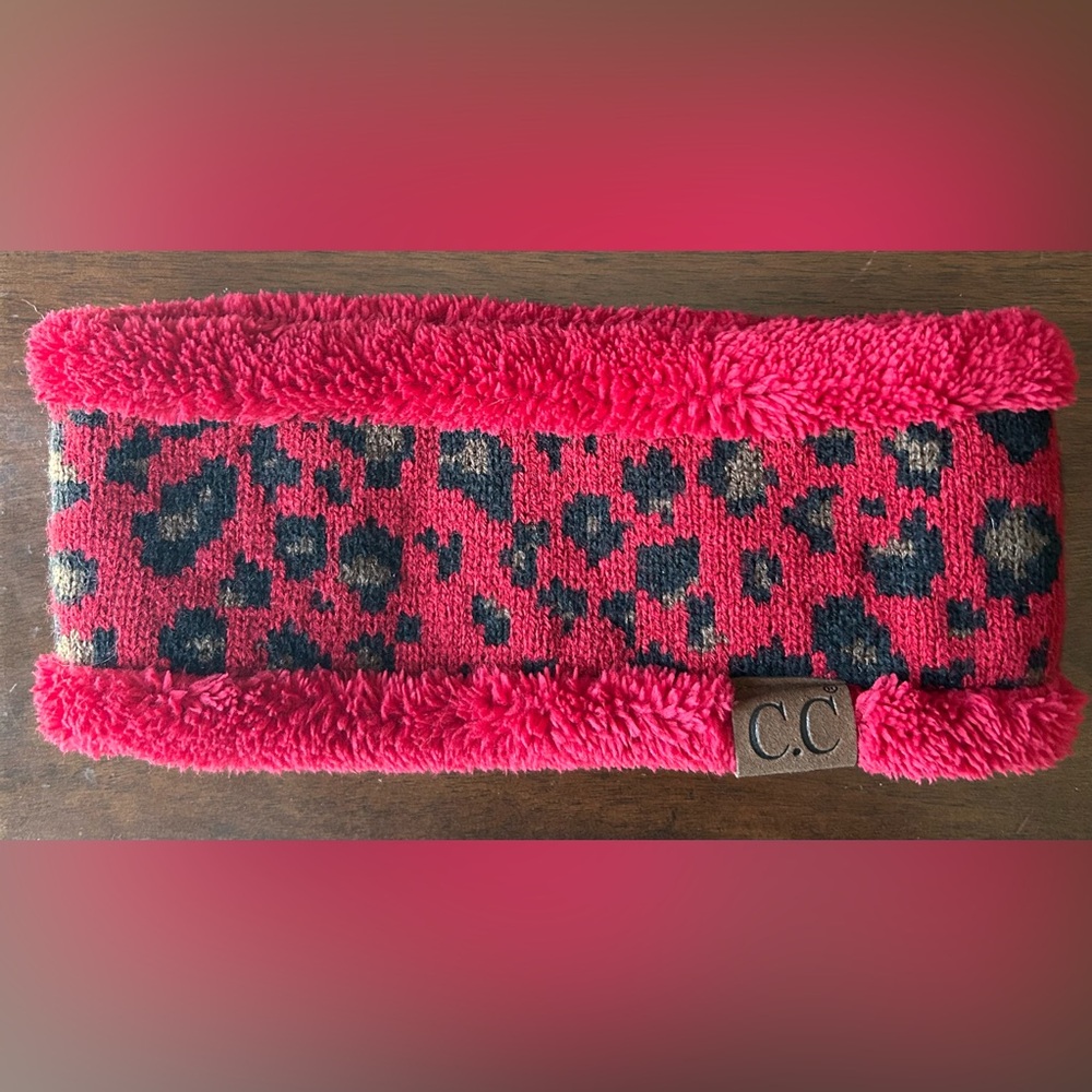 CC Red Leopard Print Headband